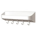 お風呂整理 収納 用 洗剤ラック&フック 【幅30.4×奥行6.6×高さ9.8cm】 マグネット取付け式 『アスベル RAXE』 〔バスルーム 浴室〕 バスルー...