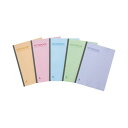 (まとめ)TANOSEE ノートブック セミB5 A罫7mm 30枚 5色パック 1パック(5冊) 【×30セット】 使い方に合わせて彩る5色セット TANOS...