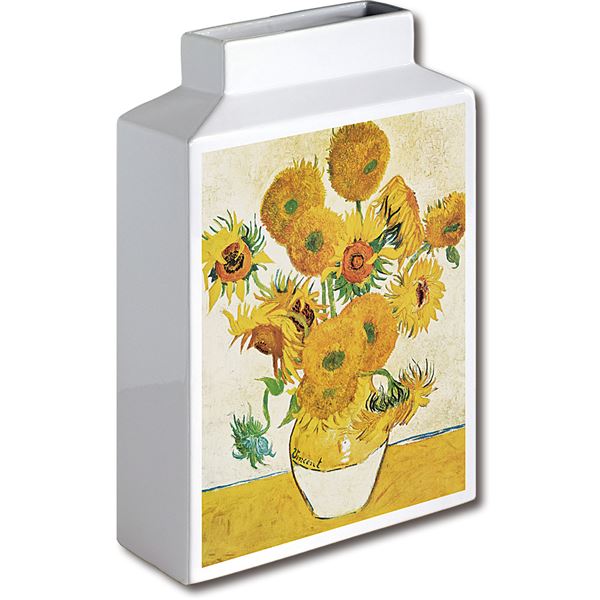 ミュージアムアート フラワーベース MV-05001 Lサイズ・タテ ゴッホ 「ひまわり」 美しき芸術の饗宴 フラワーベース MV-05001 Lサイズ・縦 ゴッホの ひまわり が奏でる、スタイリッシュなミュージアムアート