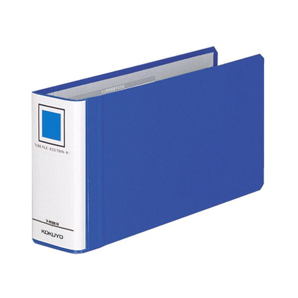 (まとめ) コクヨ チューブファイル(エコツインR)B4 1/3ヨコ 500枚収容 50mmとじ 背幅65mm 青 フ-RT6519B 1セット(4冊) 【×5...
