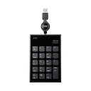 巻取りUSBテンキー ブラック NT-21UBK 1個 黒 巻き取りケーブル 配線 搭載のアイソレーション方式テンキー、便利な巻き取りUSBテンキー、スタイリッシュなブラックカラー、1個セット 黒(2)