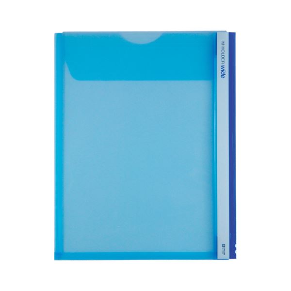 (まとめ) キングジム Mホルダー A4タテ 青フタ付 とめまるタック1組付 733W 1セット(5枚) 【×10セット】 整理に便利なフタつきホルダー 書類の...