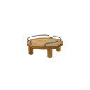 (まとめ)ペット用 木製テーブル 机 シングル ブラウン (ペット用品) (×2セット) 茶 ペットのためのラグジュアリーなブラウンウッドテーブル 机 シングル...