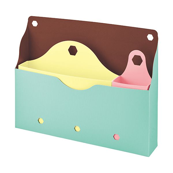 (まとめ) ライオン事務器 カスタマイズボックスミントグリーン CB-3 1セット 【×10セット】 緑 サイズ豊富なマグネットボックスセット オフィス 事務用...