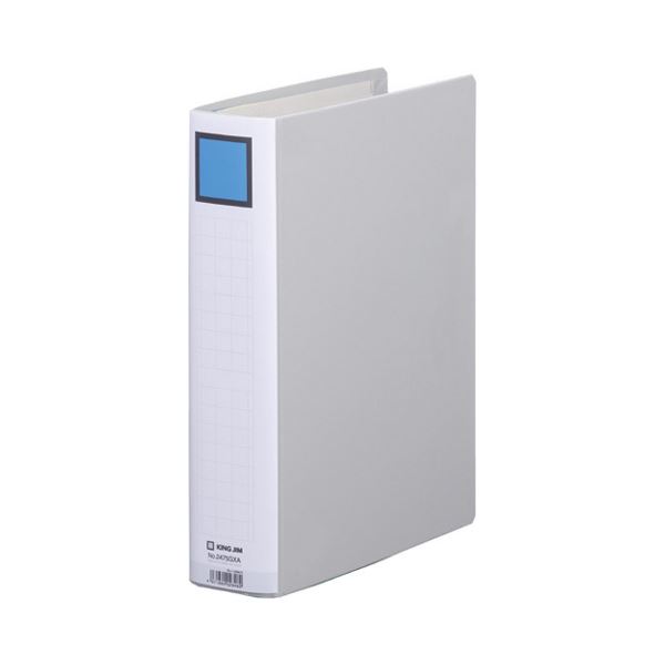 (まとめ) キングファイル スーパードッチ(脱・着)イージー GXシリーズ A4タテ 500枚収容 背幅66mm グレー 2475GXA 1冊 【×30セット】...
