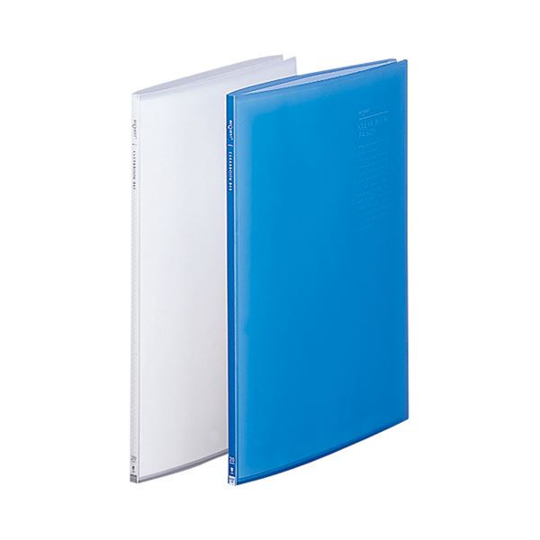 (まとめ)リヒトラブ リクエスト透明クリヤーブック B4Lタテ 20ポケット 背幅11mm ブルー G3132-8 1セット(10冊)【×3セット】 青 整理整...