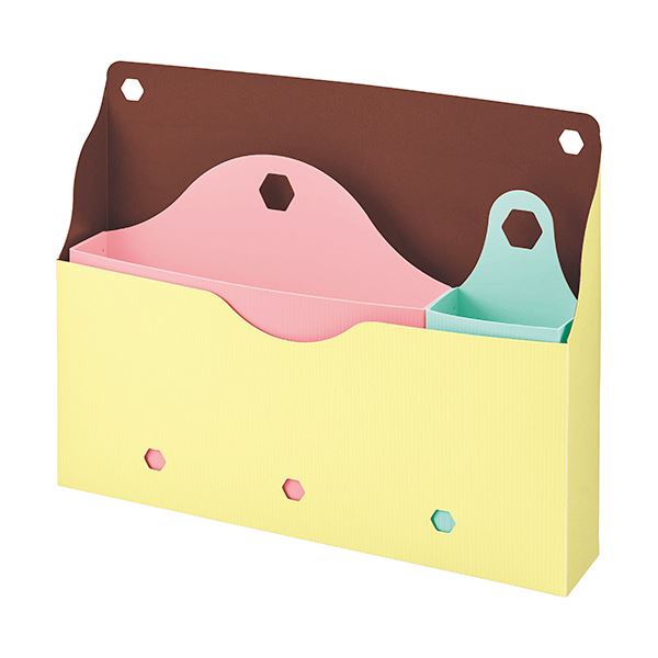 (まとめ) ライオン事務器 カスタマイズボックスカスタードイエロー CB-3 1セット 【×10セット】 黄 サイズ豊富なマグネットボックスセット カスタードイ...