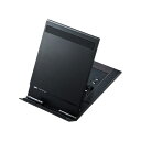 モバイルタブレットスタンド(ブラック) PDA-STN11BK 黒 ユニバーサルホルダー ブラック - スマートフォンやタブレットを手軽に固定 自由な角度で快適...