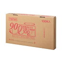 (まとめ)ジャパックス 容量表示入りゴミ袋ピンクリボンモデル 乳白半透明 90L BOXタイプ TBP90 1箱(100枚)【×5セット】 ピンクリボン運動を応...