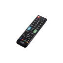 (まとめ) かんたんTVリモコン/12メーカー対応/Mサイズ/ブラック ERC-TV01MBK-MU【×2セット】 黒 テレビを簡単に操作 12メーカー対応の便...