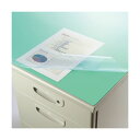 ライオン事務器 デスク (テーブル 机) マット再生オレフィン製 光沢仕上 ダブル(グリーンマット付) 1590×590×1.5mm No.166-PRK1枚 ...