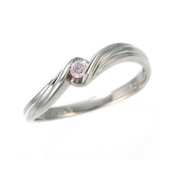 0.05ctピンクダイヤリング 指輪 ウェーブ 13号 魅惑のピンクダイヤモンドリング 0.05ctの輝きが指先に咲く ウェーブデザインの13号指輪 華やかなピンクがあなたの魅力を引き立てます
