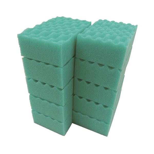 (まとめ) キクロンプロ カラースポンジ10個 グリーン 【×2セット】 緑 鮮やかな色彩が魅力のスポンジ キクロンプロ カラースポンジ10個セットで、グリーンの爽やかさを2倍楽しもう 緑