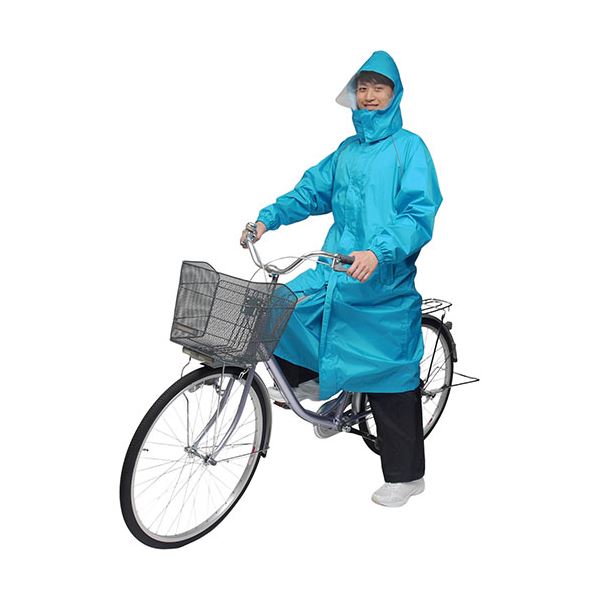 楽天夢の小屋トキワ 雨先案内人 サイクルコート ターコイズブルー Mサイズ 3193-TQ-M 青 雨の日の自転車移動を快適に サイクルコート レインガイド ターコイズブルー Mサイズ - 雨の日でも安心 安全 のデリバリーをサポート 青