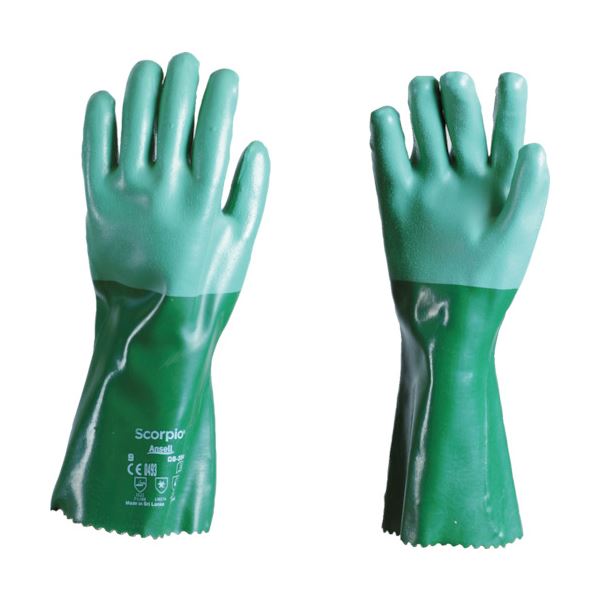 （まとめ）アンセル 耐薬品手袋 スコーピオ 08-354 Mサイズ 08-354-8 1双 極めつけの防水性能 アンセルが贈る、耐薬品手袋のスコーピオ 水に強く、安心 安全 感抜群のMサイズ 1双×3セットでお得にご提供