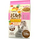 (まとめ)日本ペットフード パルワンラビットフード フルーツ味 1.2kg ウサギフード 【×2セット】 2つの果物を使用した、ウサギに最適なグルメフード フル...