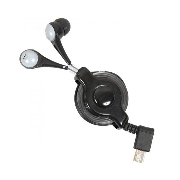 （まとめ）サンコー iBud retractable earphone with microUSB IBUDBL32【×20セット】