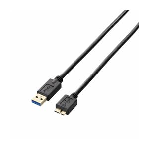 (まとめ) USB3.0ケーブル 配線 (A-microB) USB3-AMB20BK【×3セット】