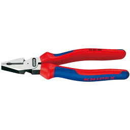 KNIPEX（クニペックス）0202-180 強力型ペンチ （SB） 多機能な形状で、板やパイプにしっかりとグリップ あらゆる場面で活躍する強力ペンチ