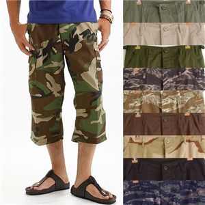 アメリカ軍 BDU クロップドカーゴパンツ /迷彩服パンツ 【 Sサイズ 】 リップストップ カーキ 【 レプリカ 】