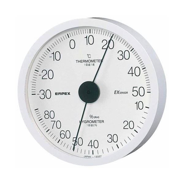 EMPEX 温度 湿度計 エクストラ 温度 湿度計 壁掛用 TM-6201ホワイト 白 革新的な技術による至高の精度を誇る 快適な暮らしを実現する温度 湿度計 理想的な温度と湿度を正確に計測し あなたの生活をエクストラに彩ります 壁掛けタイプのTM-6201ホワイト EMPEX温度 湿