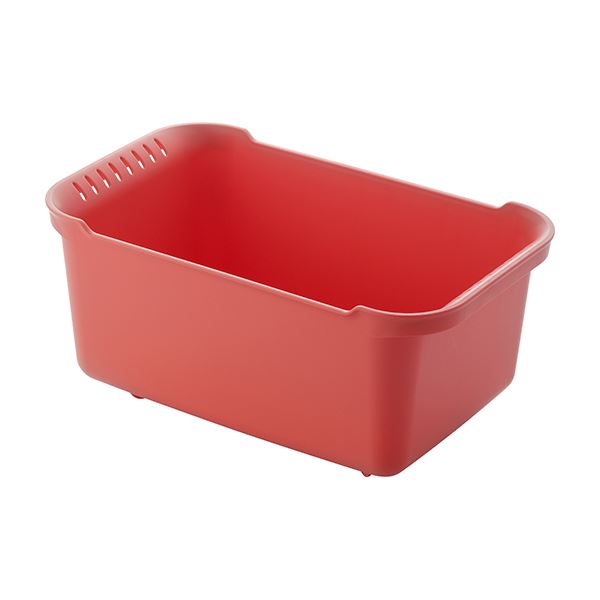 【12セット】 ウォッシュタブ/洗い桶 【レッド】 36×22×16.5cm 本体：PP 『リベラリスタ』 赤 スタイリッシュでおしゃれなキッチン 台所 アイテム 水まわりのお手入れに最適 12個セットの洗い桶【レッド】36×22×16.5cm 使いやすいPP素材の『リベラリスタ』 赤
