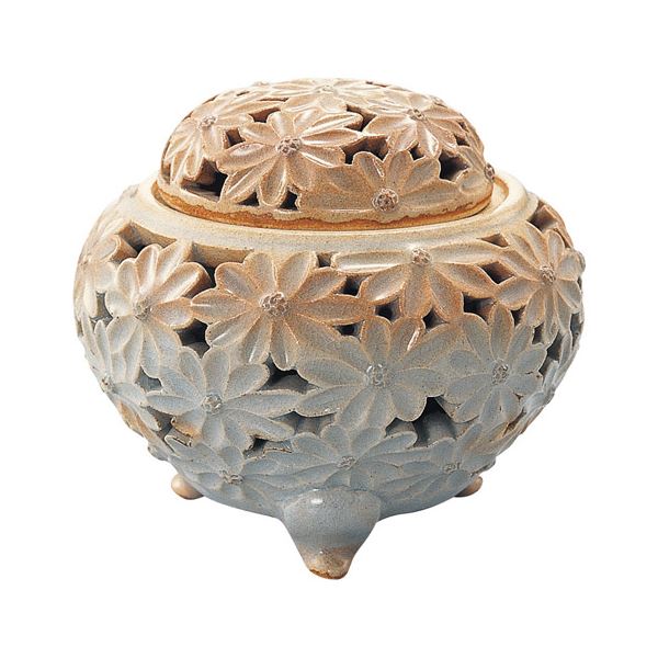 菊紋香炉 K21303018 菊の花が咲く香りの楽園 K21303018