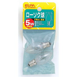 （まとめ） ローソク球 電球 5W E12 クリア 2個入 G-11H（C） 【×20セット】 お得なまとめ買い お徳用 明るく煌めくローソク球5W E12クリアが20セットでお届け