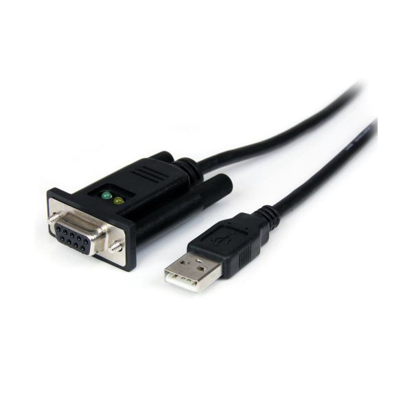 StarTech.com USB-RS232C シリアル変換クロスケーブル 配線 1.7m USB Type A オス-D Sub 9ピン メス ブラックICUSB232FTN 1本 黒