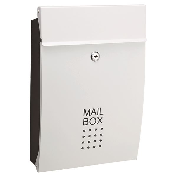 メールボックス SHPB05A-WB ホワイト【0381-00306】 白 エレガントでモダンなデザインのセキュリティロック付き郵便受けボックス 手紙や小包を安全 安心 に受け取り、お庭や玄関先を魅力的に彩る白色のアクセント 便利さとスタイルを兼ね備えたおしゃれなレターボックス 白