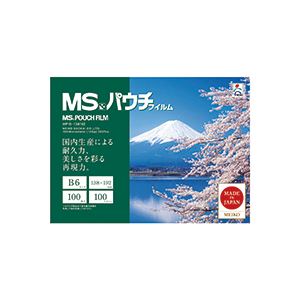 (まとめ) 明光商会 MSパウチ B6 100μ MPF100-138192 1パック（100枚） 【×5セット】 プロテクトマスター B6サイズ 100μ ラミネートフィルム 透明な盾で大切なものを守る 1パック（100枚）×5セット