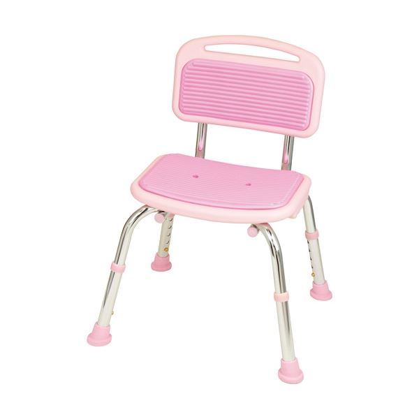 幸和製作所 テイコブ シャワーチェア (イス 椅子) (背付) ピンク BSOC01PK 1台 快適なバスタイムを叶える、スペースを取らないスリムデザインと5段階調節可能な高さが魅力のシャワーチェア (イス 椅子) ピンクの色合いが優雅さを演出し、幸せなひとときを提供します