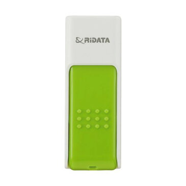 （まとめ）RiDATA ラベル付USBメモリー16GB ホワイト/グリーン RDA-ID50U016GWT/GR 1個【×3セット】 白 緑