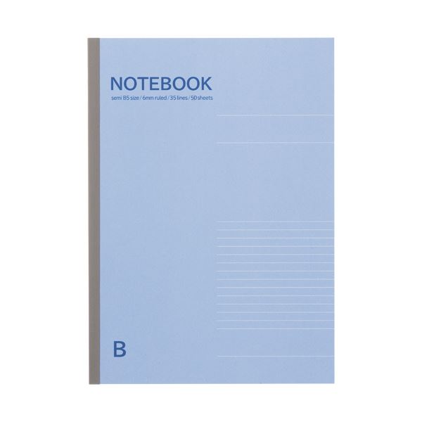 （まとめ）TANOSEE ノートブック セミB5 B罫6mm 50枚 ブルー 1冊 【×100セット】 青 書くのが楽しくなる 魅力溢れるノートブック セミB5サイズ、B罫6mm、50枚 ブルーの鮮やかな1冊 100セットでお得にGET 青
