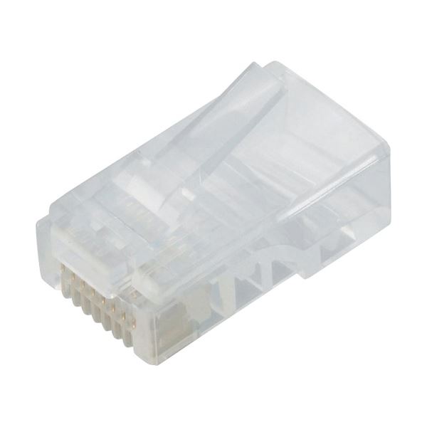 (まとめ) ツメの折れないLANコネクタカテゴリー5E 単線用 LD-RJ45T10/T 1パック(10個) 【×10セット】 断ち切れぬ繋がり、進化したLANコネクタ ツメが折れない が贈るカテゴリー5E対応単線用LANコネクタ LD-RJ45T10/T 1パック(10個)【×10セット】