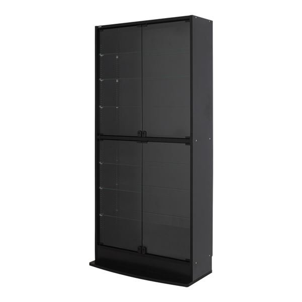 コレクションラックワイドハイタイプ本体奥行29cmブラック【組立品】黒