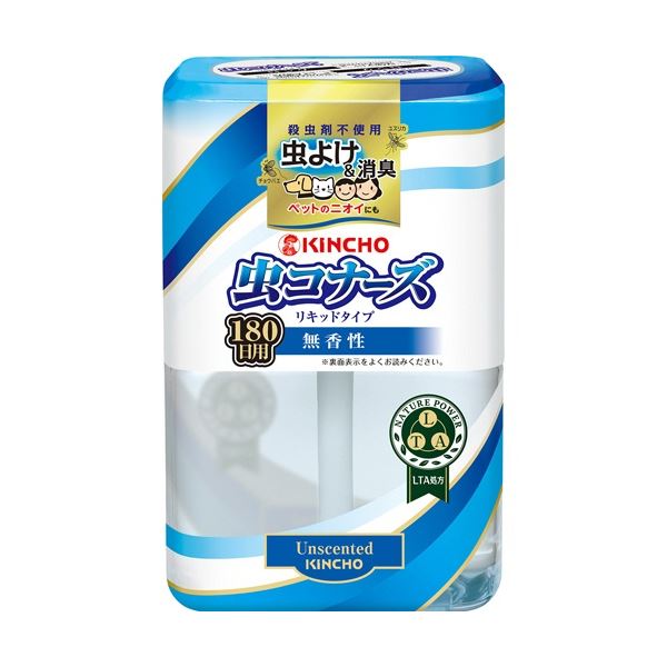 大日本除蟲菊 KINCHO 虫コナーズ リキッドタイプ 180日用 無香性 1セット(5個) 簡単に置くだけで、虫よけ・芳香・消臭を同時に叶える 180日間使用可能な無香性リキッドタイプ 1