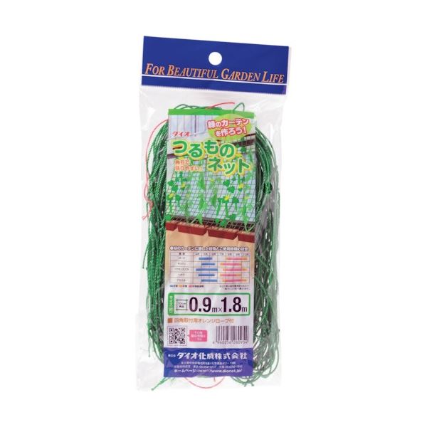 (まとめ) ダイオ化成 つるもの園芸ネット 緑10cm角目 幅0.9m×長さ1.8m 260954 1枚 【×10セット】 つる植物の育成に最適なグリーンネット 緑の10cm角目で幅広0.9m×長さ1.8mのネットが1枚、10セット ダイオ化成がお届けする、つるもの園芸ネット260954