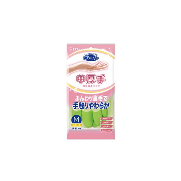 (まとめ) エステー ビニール中厚手 指先強化 M グリーン 【×30セット】 緑 指先を守るグリーンな逸品 エステーのビニール中厚手が指先強化でさらにパワーアップ Mサイズでピッタリフィット 30セットでお得にGET 緑