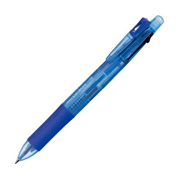 楽天株式会社夢の小屋（まとめ） ゼブラ 多機能ペン サラサ3+S（軸色：青） SJ3-BL 1本 【×10セット】 1本で3色のサラサラ書けるジェルインクボールペンとシャープが融合 便利な多機能ペン、サラサ3+S（軸色：青）が10セットでお得に 書く楽しさが広がる、ゼブラの革新的なペンセット