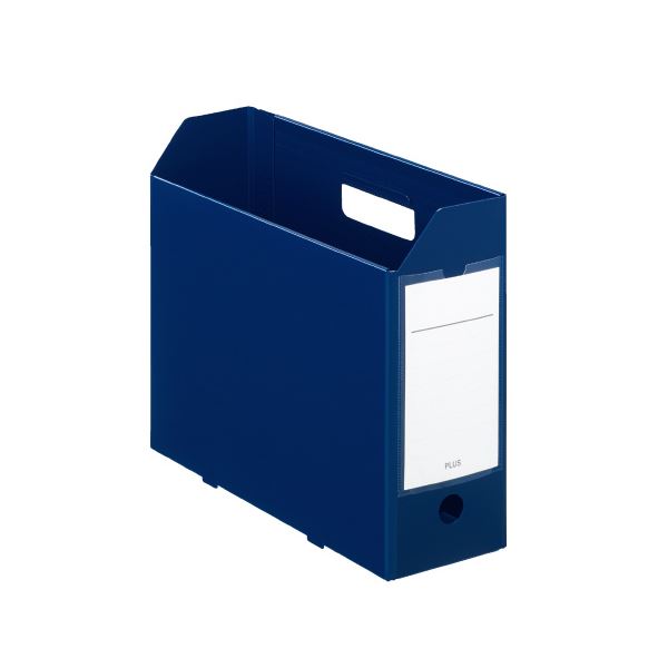 （まとめ）プラス PPボックスファイル+ A4E ネイビー【×50セット】 使いやすく耐久性のあるPPボックスファイル 整理 収納 力抜群で整理が楽しくなる 仕事をサポートする相棒 時間を節約し効率アップ 信頼性のあるプラスの品質
