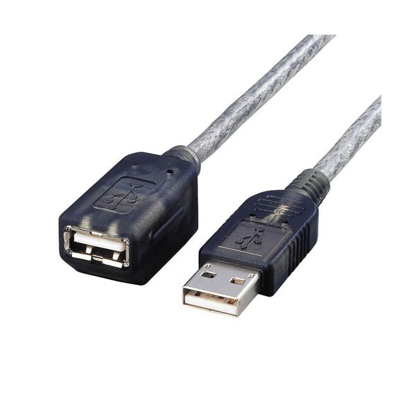 (まとめ) マグネットUSB1.1延長ケーブル 配線 (A)オス-(A)メス グラファイト 2.0m USB-EAM2GT 1本 【×10セット】