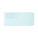(まとめ) TANOSEE 窓付封筒 長3 80g／m2 ブルー 1パック（100枚） 【×10セット】 青 青い窓付き封筒、長3サイズ、100枚入り×10セット ノートやふせんと一緒に使える、書きやすい80g／m2の紙製品 青
