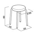 スツール イス バーチェア 椅子 カウンターチェア オットマン 足置き 幅305mm アイボリー×ミルキーホワイト 日本製 国産 スタッキング 金属 スチール パイプ 1脚販売 完成品 リビング 白 乳白色 国産 のスタッキングチェア (イス 椅子) スツール バーチェア カウンターチ 3