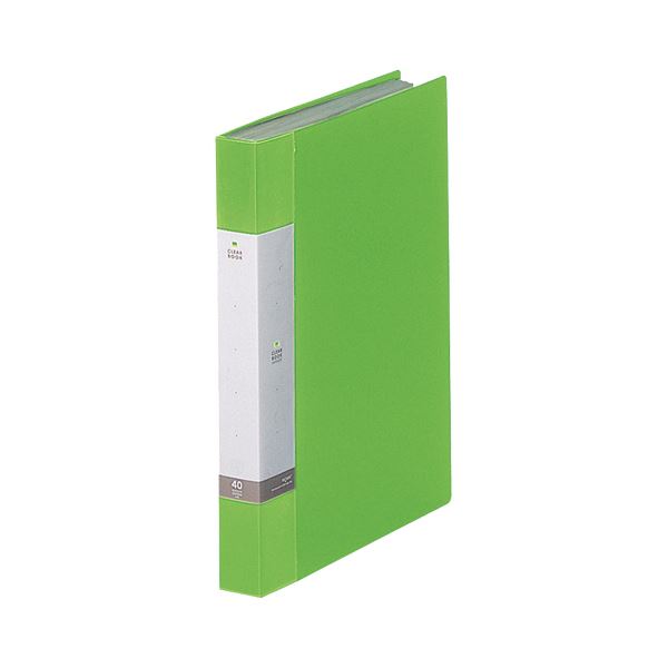 リヒトラブ リクエスト クリヤーブックA4タテ 40ポケット 背幅32mm 黄緑 G3202-6 1セット（10冊） 鮮やかな色彩で、オフィス 事務用 からパーソナルまで 使い勝手抜群の固定式クリアブックA4タテ、40ポケット、背幅32mm、黄緑 10冊セットでお得に