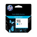 (まとめ) HP711 インクカートリッジ シアン 29ml 染料系 CZ130A 1個 【×10セット】 鮮やかな色彩を纏う、革新的なインクカートリッジ 進化...