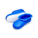 バスブーツ/お風呂スリッパ 【ブルー 3個セット】 約長さ28×高さ10.5cm クッション性 ビッグマンブーツ 〔掃除用品〕 青