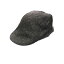 トラッド ウール混 ジャガードハンチング ブラック 黒 素材の魅力を最大限に引き出す、伝統的なウールとジャガードの融合 シックなブラックが魅せる、トラッドなハンチング帽子 黒