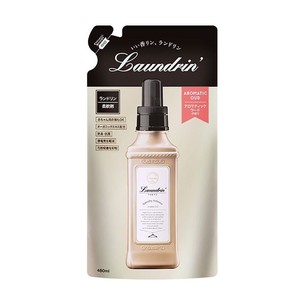 (まとめ) ネイチャーラボ ランドリン 柔軟剤 アロマティックウード 詰替 480ml 1個 【×20セット】 香り満載 パフュームの魔法が広がる至福の柔軟剤 ネイチャーラボ ランドリンが贈る、アロマティックウードの香り詰替480ml×20セットのサムネイル