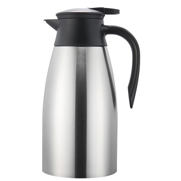 ステンレス 卓上ポット 【2.0L】 真空断熱 保温 保冷対応 軽量 ワンタッチレバー式 〔リビング ダイニング キッチン 台所〕